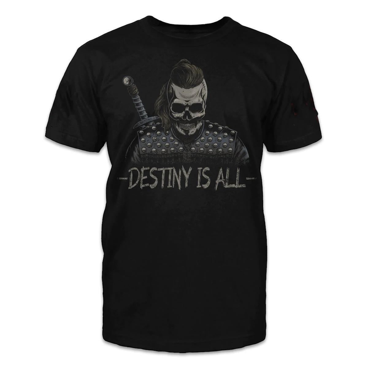 

Destiny Is All. VikingieserWarrior Skull T Shirt New 100% Cotton Short Sleeve O-Neck T-shirt Casual Mens Top - Men s Summer C... S разноцветный