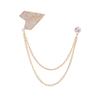 Men's Luxury Lapel Pin Brooch Set - High-End Suit Chain Badge for New Year Gift
