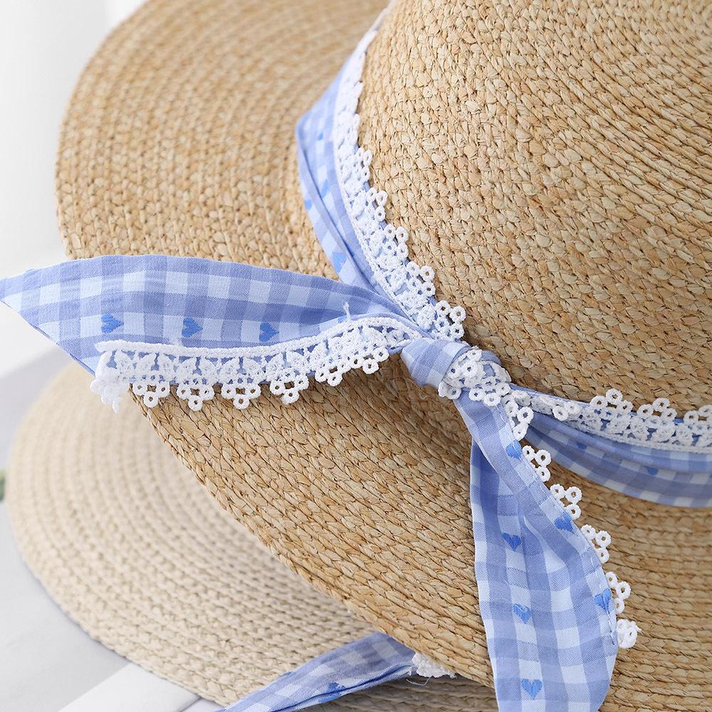 Summer Sun Hat Women Flat Top Sunscreen Bucket Hat Lady Bow Travel Holiday Beach Accessories New Outdoor Casual Sunhat