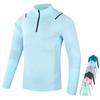 Men's Quick-Dry Long-Sleeve Half-Zip Sports T-Shirt for Running and Fitness