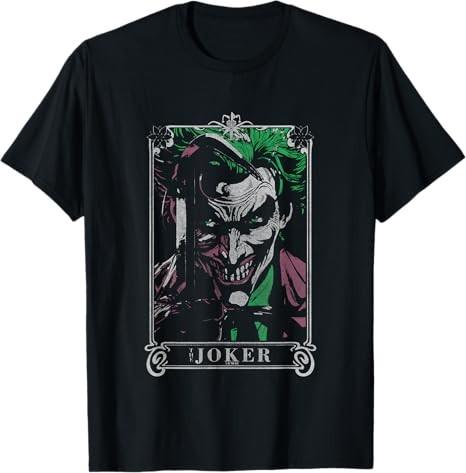 Футболка DC Comics Бэтмен Джокер Карта Таро Винтажный Портрет S разноцветный