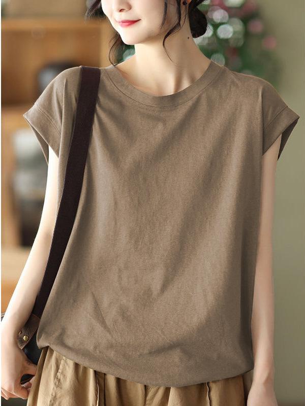 

Летняя новая универсальная женская одежда повседневный темперамент без рукавов дизайн жилета топ ощущение боковой защиты от света футболка 3XL хаки