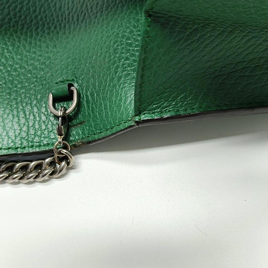 [Pre-Owned] Dionysus Double Tiger Head Buckle Chain Shoulder Leather Wallet Crossbody Bag - Excellent #TRARIO