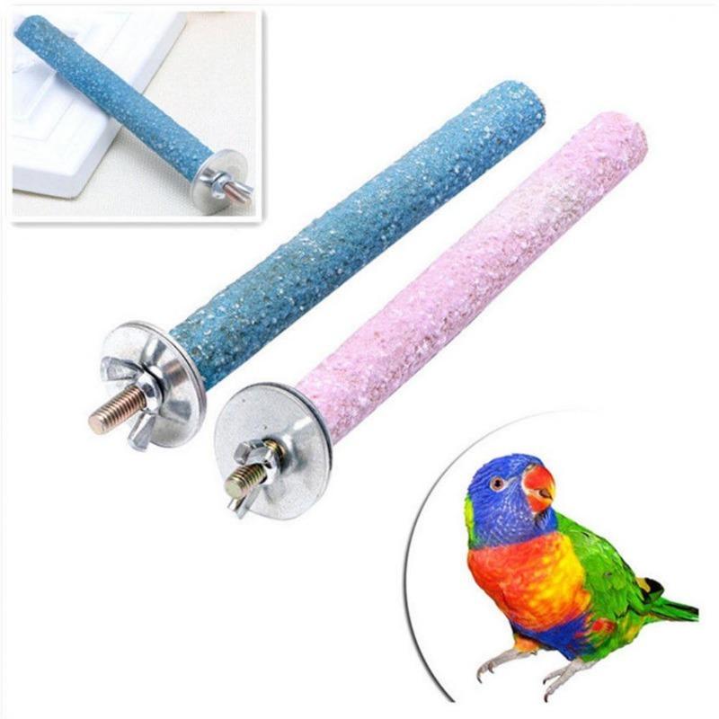 Pet Budgie Chew Bite Paw Grind Rod Toy Bird Cage Play Stand
