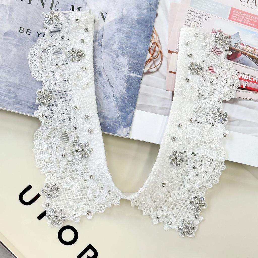 Heavy Industry Embroidery Lace Hollow White False Collar Direct Boutique Decorative Collar