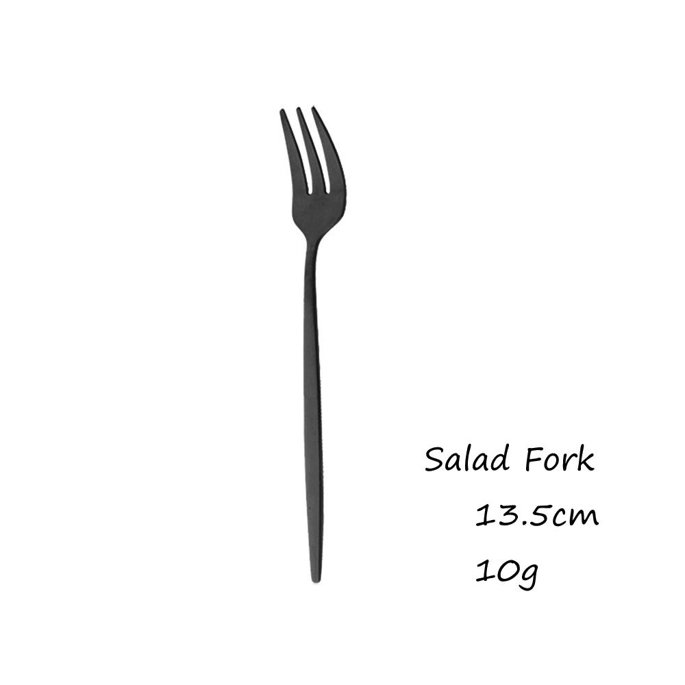 Hot Sale Black Luxury Dinnerware Cutlery Set 18/10 Stainless Steel Flatware Home Dessert Fork Spoon Knife Kitchen Dinner Set