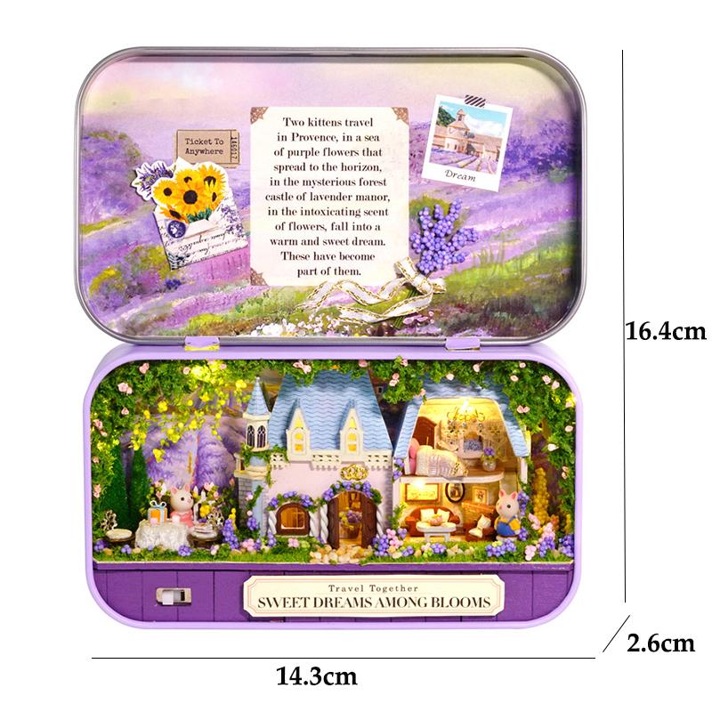 

DIY Box Theatre Miniature Box Cute Doll Houses 3D Puzzle Assembly Building Model Funny Box Wooden Toys For Girls DollHouses