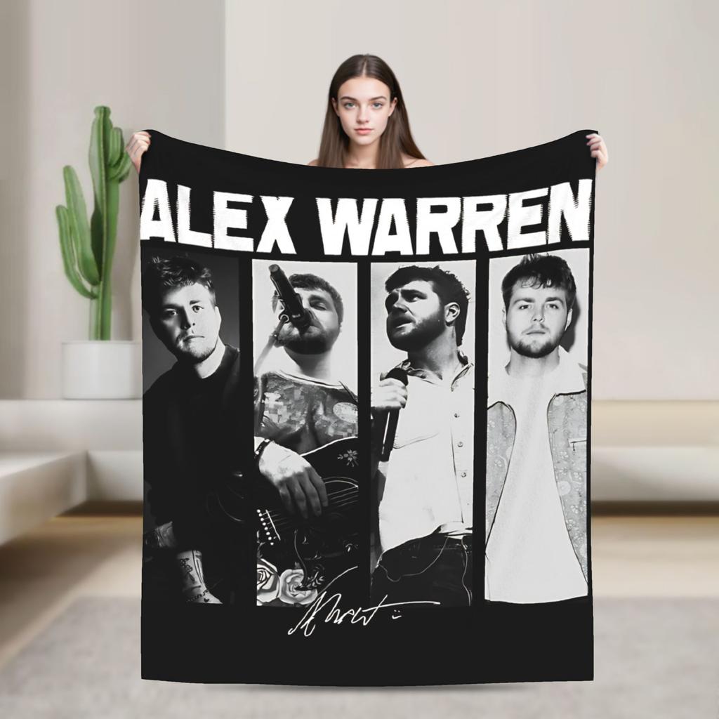 Alex Warren Rapper Blanket  Decorative Flannel Bedding Throws For Home Decor Warm Soft Custom DIY Quality Bedspread