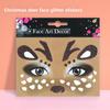 Halloween Christmas Diamond Animal Face Stickers Festival Party Stage Makeup Role Play Sparkling Diamond Mask Stickers