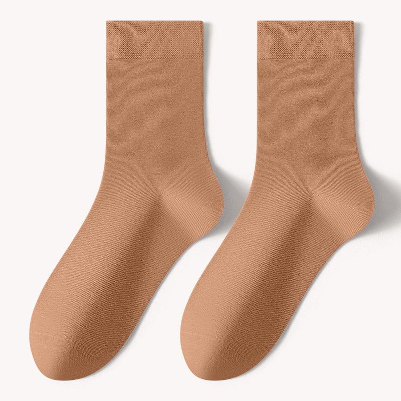 Female Spring and Autumn 7a Antibacterial Anti Pilling Moon Child in The Tube Pile Cotton Socks