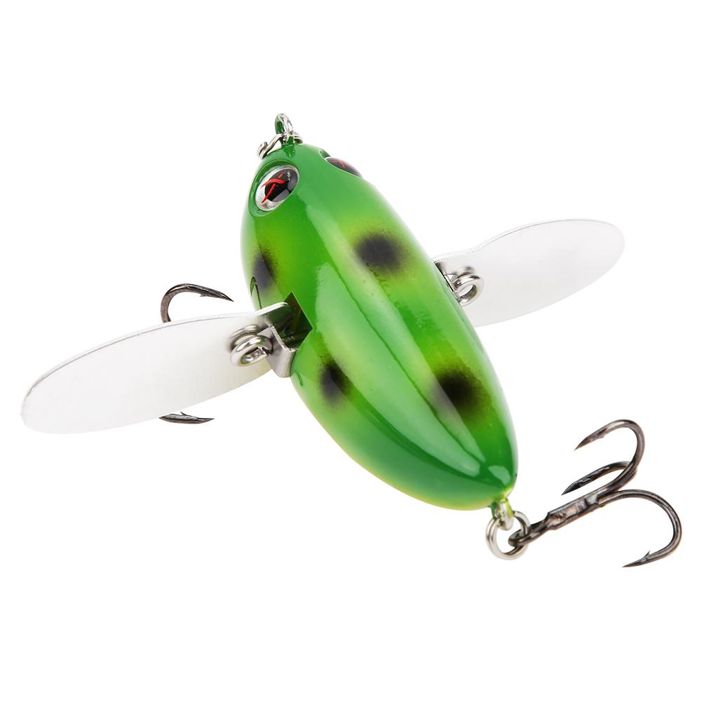 6cm 12.7g ABS Plastic Artificial Fishing Lure Gold Wing Bait Sea Hard Lures Fishing Tackle Accessory2#