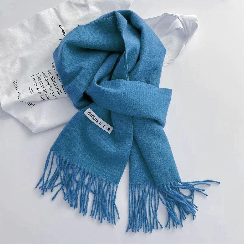 Unisex Ciepły Długi Szalik: Wszechstronny szal w jednolitym kolorze na jesień i zimę