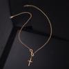 European and American Cross 8-character Sweater Chain Jewelry Girls Popular Necklace Popular Short Neck Chain Jewelry