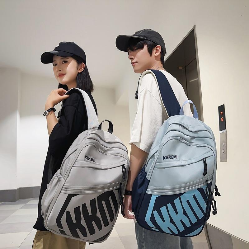 Schoolbag Premium Sense Backpack Men's Large Capacity Casual Simple Backpack Women's Lightweight Student Fashion Trend Alphabet School Bag