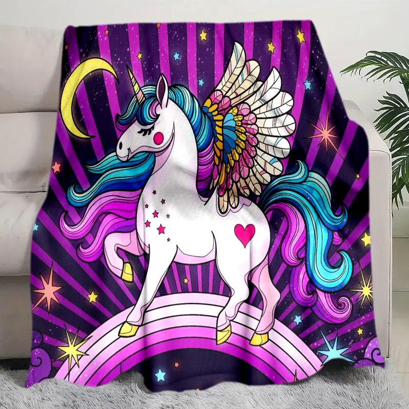 Unicorn Fantasy Blanket Soft Comfortable All Seasons Perfect Sofa Office Nap Travel Birthday Gift Christmas Present