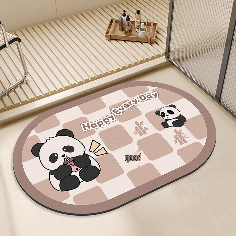 Diatom Mud Bathroom Floor Mat - Soft, Anti-Slip, Quick-Drying, Water-Absorbent Mat for Shower, Toilet, or Doorway.