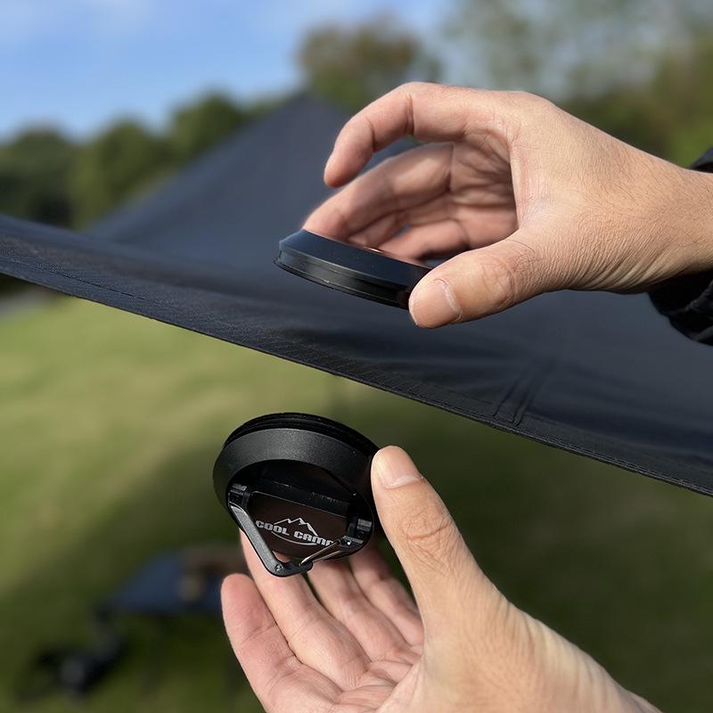 COOLCAMP Magnetic Suction Cup Hook for Tent Awning, Car Camping, Rope Fixing, and Light Hanging