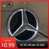 Häftig Bilklistermärke för Mercedes Benz W447 V-klass VITO W204 W212 glk c63 Vit Blå Röd Ljus Bil Frontgrill Stjärnemblem LED Belysning