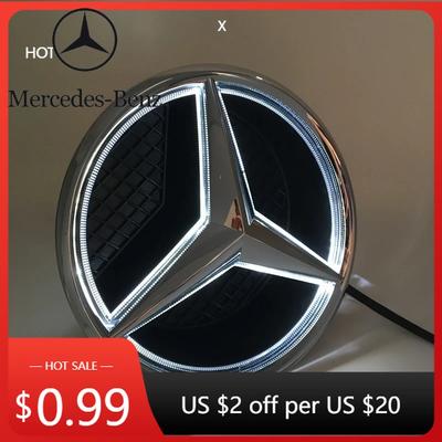 Hot Car Sticker for Mercedes Benz W447 V-class VITO W204 W212 Glk C63 White Blue Red Light Car Front Grilled Star Emblem LED Ill