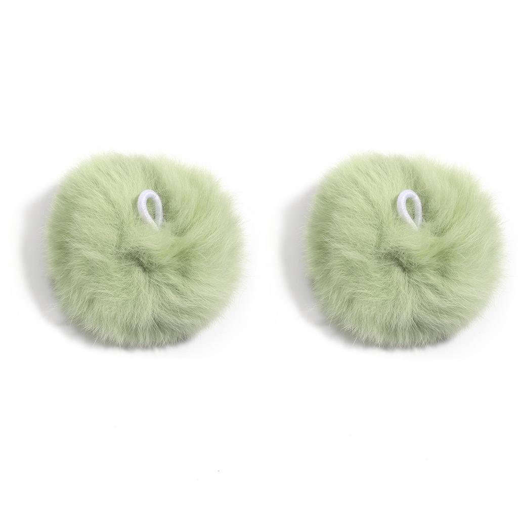 2pcs/lot 6cm Mink Fur Ball Pendants Colorful Fur Pom Poms Ball Charms DIY Keychain Hairpin Earrings Jewelry Crafts Accessories