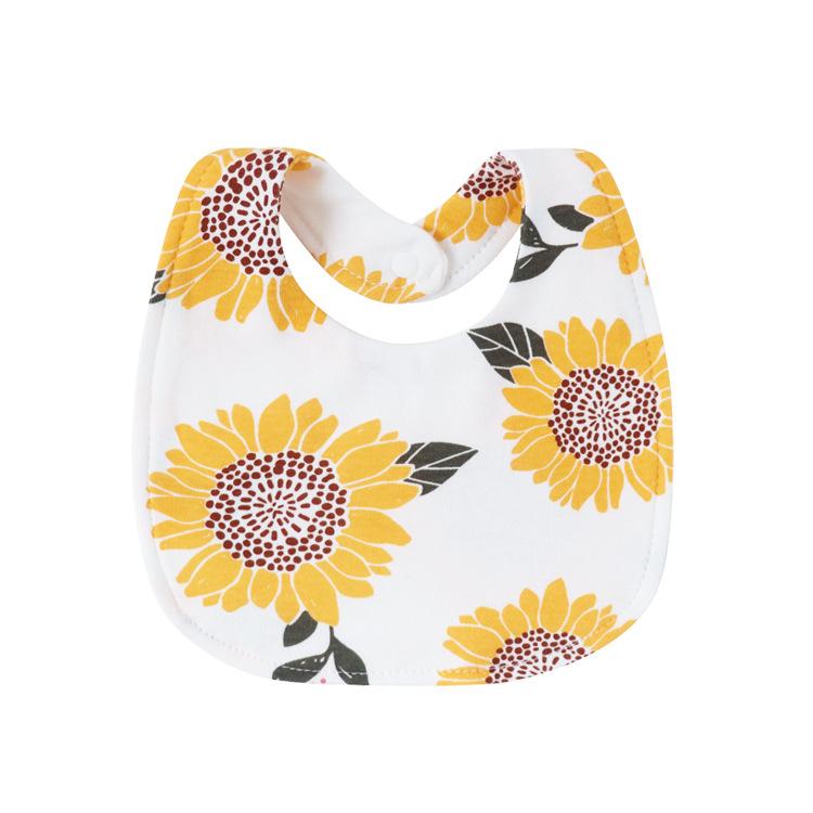 Newborn Baby Bibs Pure Cotton Double Layer Drool Bibs High Absorbency Burp Cloths For Infants Toddlers Soft Skin Friendly