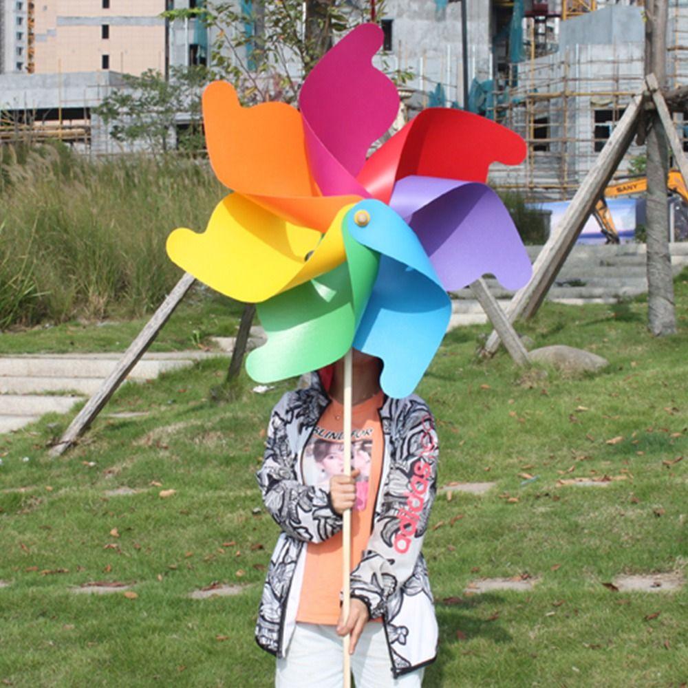 Toys Plastic Wind Spinners Colorful Sunflower Windmills DIY Wind Spinners Layout Pinwheels Toys