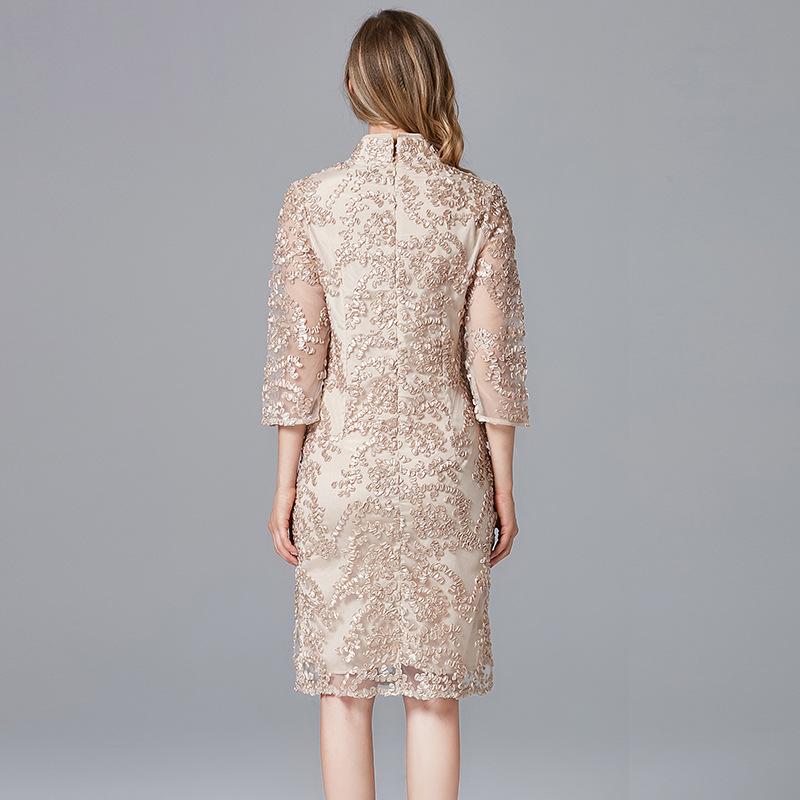 Rochii retro de primăvară și toamnă pentru mărimi mari: Stiluri europene și americane, dantelă proaspătă, aspect casual