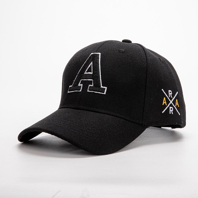 

Men s/Women s Letter A Embroidered Baseball Cap, Adjustable Casual Cotton Trucker Hat, Outdoor Sun Visor Hat for Daily Sports L чёрный