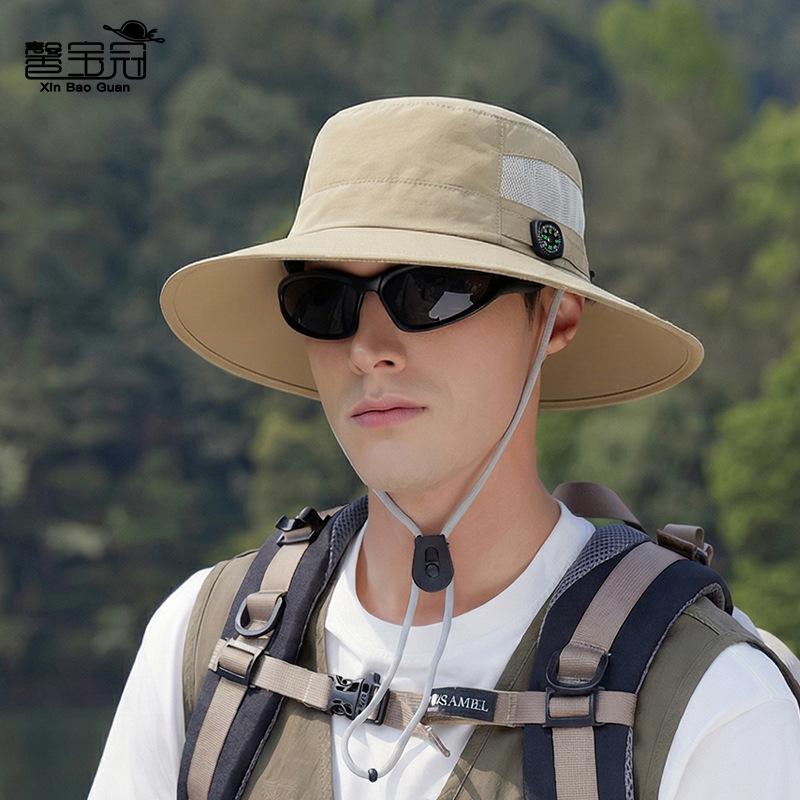 Summer and spring sun protection hat for men, hiking sun hat, quick-drying, waterproof and breathable fisherman hat
