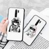 Schwarze Hülle für Xiaomi Redmi 13C Note 9 iPhone XR 7 8 14 15 11 12 13 X XS Pro Max Samsung A25 S23 S24 FE Ultra Plus Sticker Anime Girl