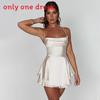Summer Sexy Slip Dress With Spliced Polyester And Spandex For Night Out