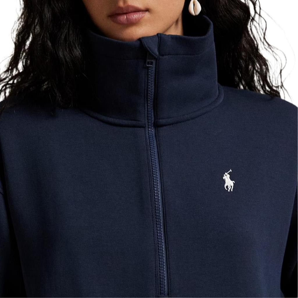 Polo Ralph Lauren Double Layer Knit Half Zip Waist Hoodie Women Hoodies 211A89508-002