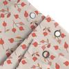 Modern Floral Fruit Print Shower Curtain Waterproof Bathroom Decorative Liner Red Apple Design (230X185Cm)