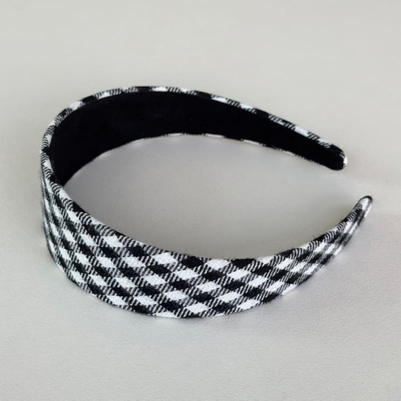geegee ginghamcheck hair band - black