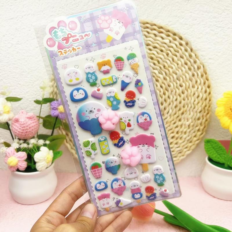 3D Bubble Stickers Cute Animal Butt Stickers Scrapbooking DIY Notebook Happy Buttocks Sticker Decals Decorative PP Stickers