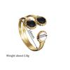 Atoztide New Fashion Vintage Rings For Men Women Stainless Steel Gold Color Adjustable Neutral Retro Ring Anillo Jewelry Gift
