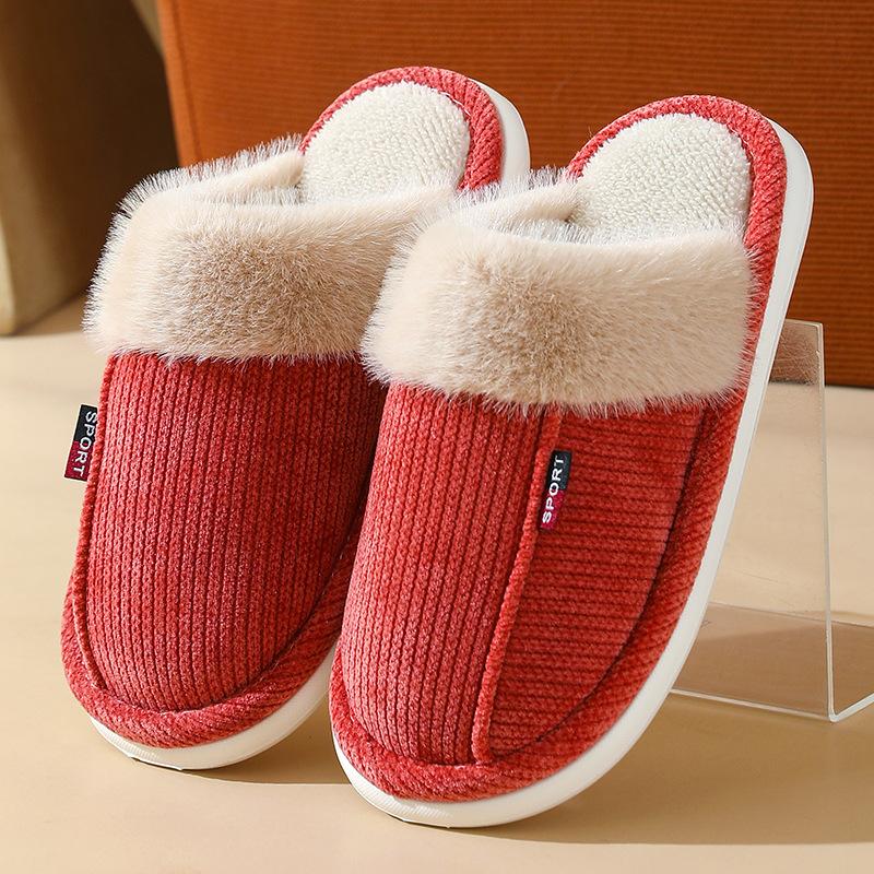 New cotton slippers winter wool home non-slip warm indoor piled thickened spring and autumn cotton slippers