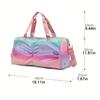 Fashion Gradient Color Sports Fitness Bag, Women's Wet And Dry Separation Training Yoga Bag, Outdoor Travel Storage Bag