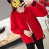 Women's New Solid Color Loose Knitted Cardigan Versatile Sweater Imitation Gold Mink Jacket