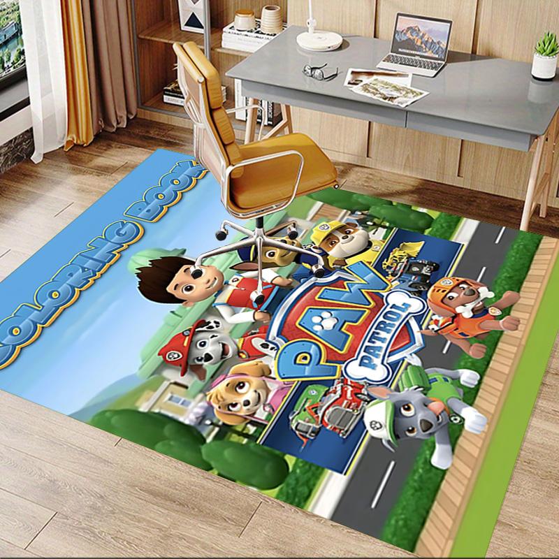 1pc Paw Patrol Adventure Carpet for Playroom Bedroom Living Room Sofa Home Decor,kids Game Area Rug Non-slip Floor Mat Y728111
