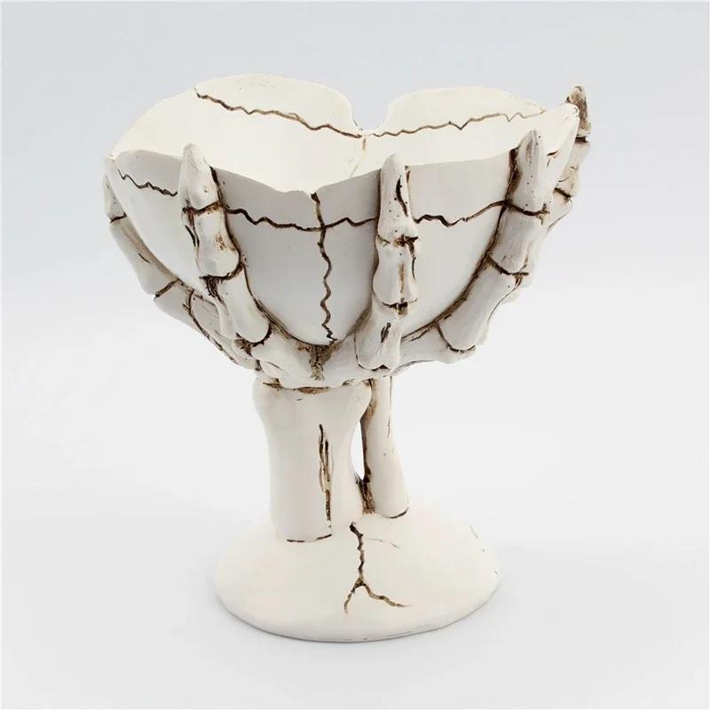 New Skeleton Hand Tray Storage Statue Artwork Skeleton Sculpture Jewelry Key Snack Ornament Storage Box Home Decorative Art Gift