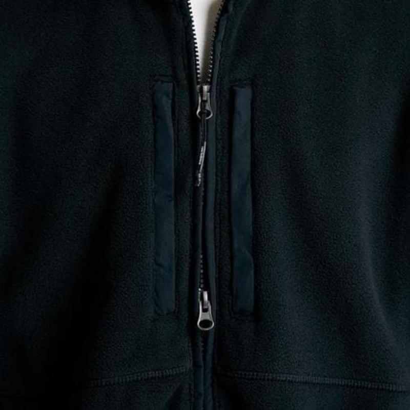 New Balance Short Wool Fleece Stainless Steel Zip Up Nbmdd42913 2