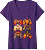 Thanksgiving Fall Gaming Controllers Turkey Funny Ladies' V-Neck Tshirt Unisex T-Shirt
