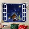 Christmas House Elk Snow  Wall Hanging Tapestry Christmas Wall Hanging Tree Wall Hanging Gorgeous Christmas Tree Fireplace Gifts