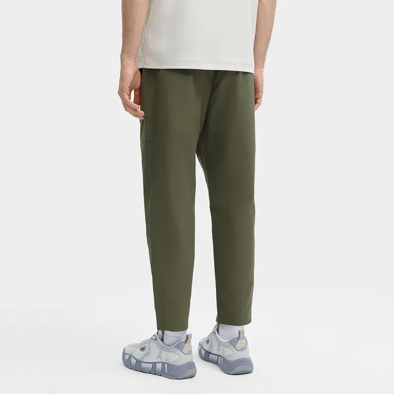 FILA Solid Color Straight Leg Woven Casual Pants Men bottoms Banana-Coffee F11M418802F-DG