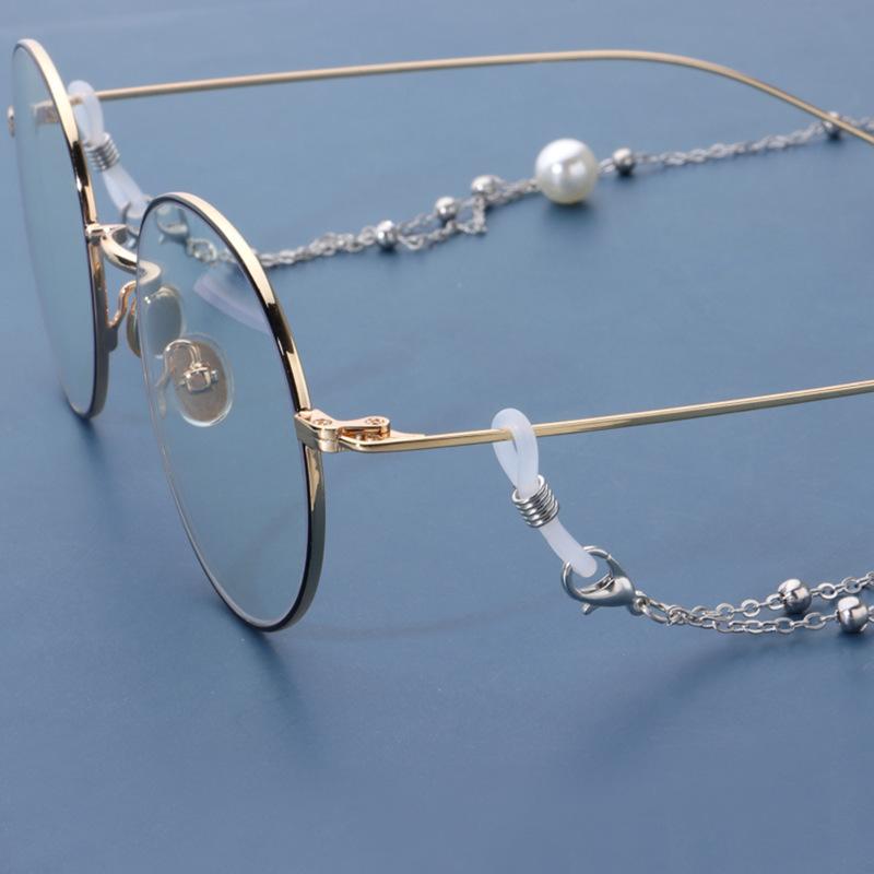 Fashion Charm Multifunctional Pendant Fixed Accessories, Metal Bead Chain Pearl Tassel Glasses Chain