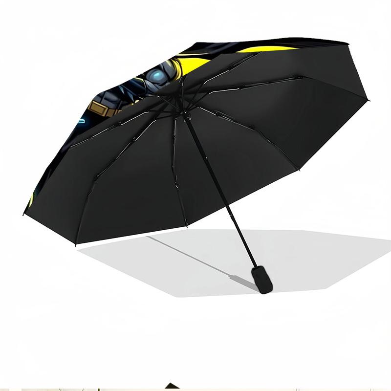 Superheroes Print Automatic Open Close Umbrella, Portable Foldable Umbrella, for Outdoor Commute Camping Trip, Ideal Birthday Gift