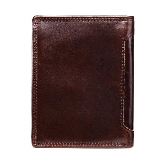 Short Faux Leather Wallet Large Capacity Bi-fold Wallet with Zipper Pocket Cash