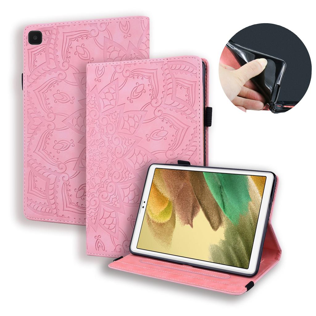 Suitable for Samsung Tab A7 Lite Flat Leather Case T220 Retro Matte Embossed Card Holder T505