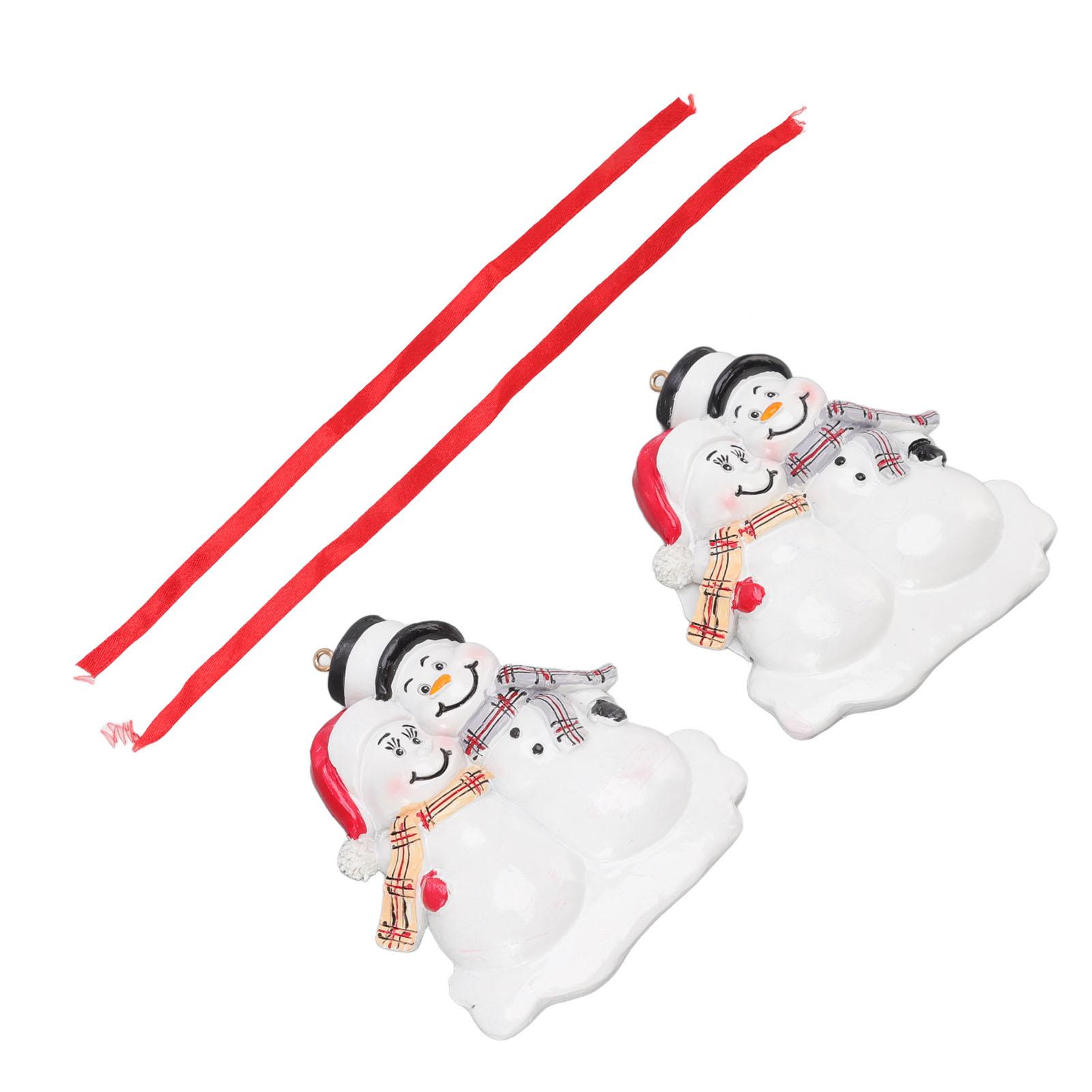 2 шт. Рождественская елка Снеговик Подвеска В форме снеговика Ручная работа Смоляная подвеска Мини-статуэтка Рождественская елка Художественное украшение Подарок